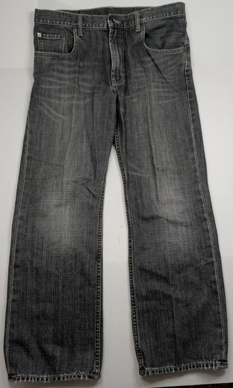 Banana Republic Straight Leg 35 x 30 Men's Denim Jeans Faded Black Wash